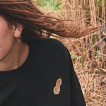 Gouden Pinda Trui zwart - de pindakaaswinkel