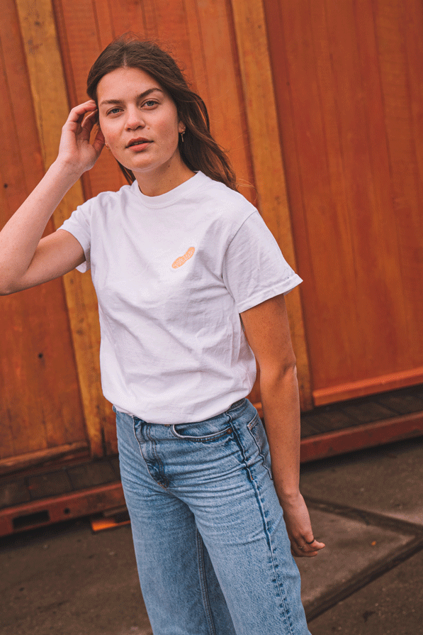 Gouden Pinda T-Shirt wit - de pindakaaswinkel