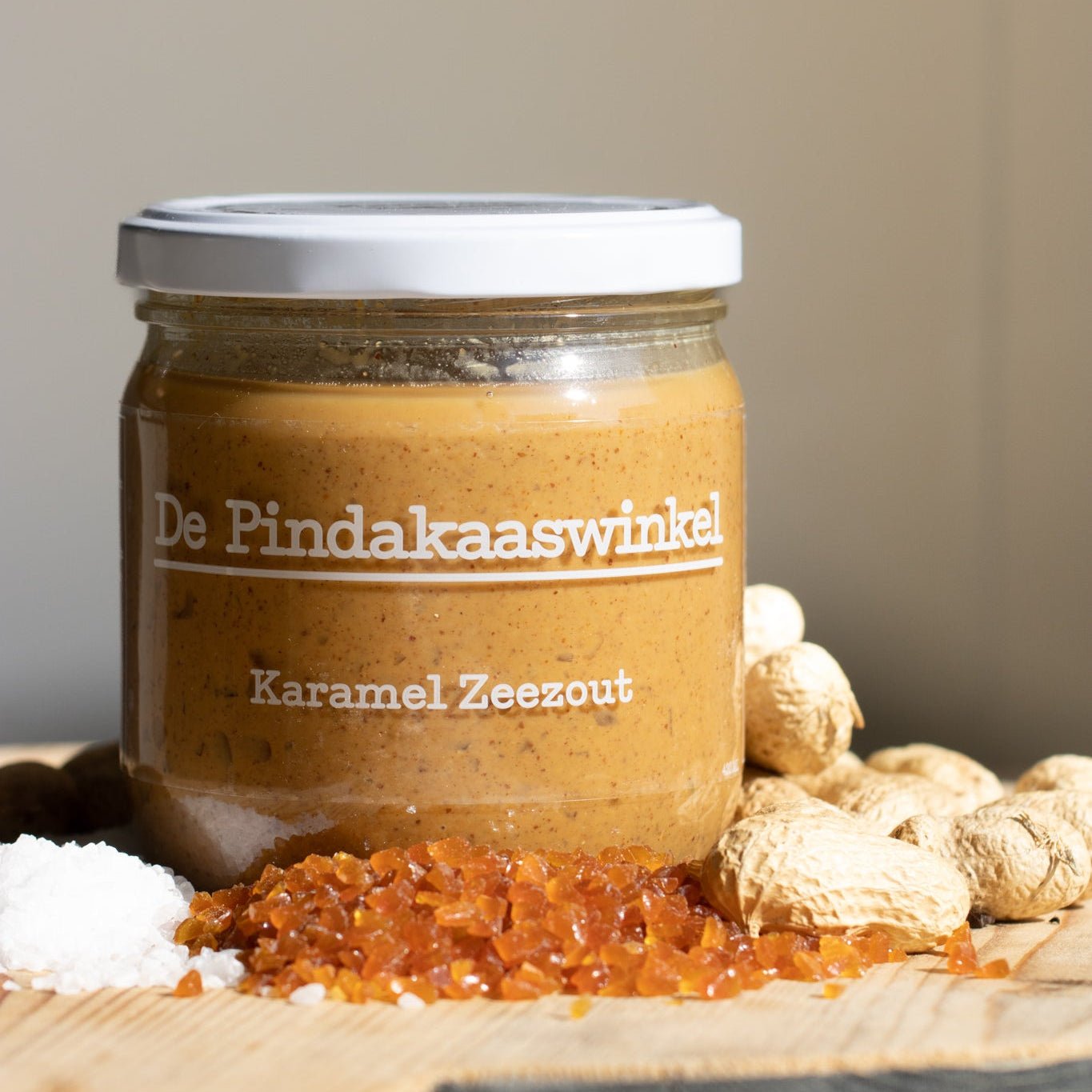 Karamel zeezout pindakaas