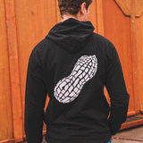 Pindabaas Hoodie zwart - de pindakaaswinkel