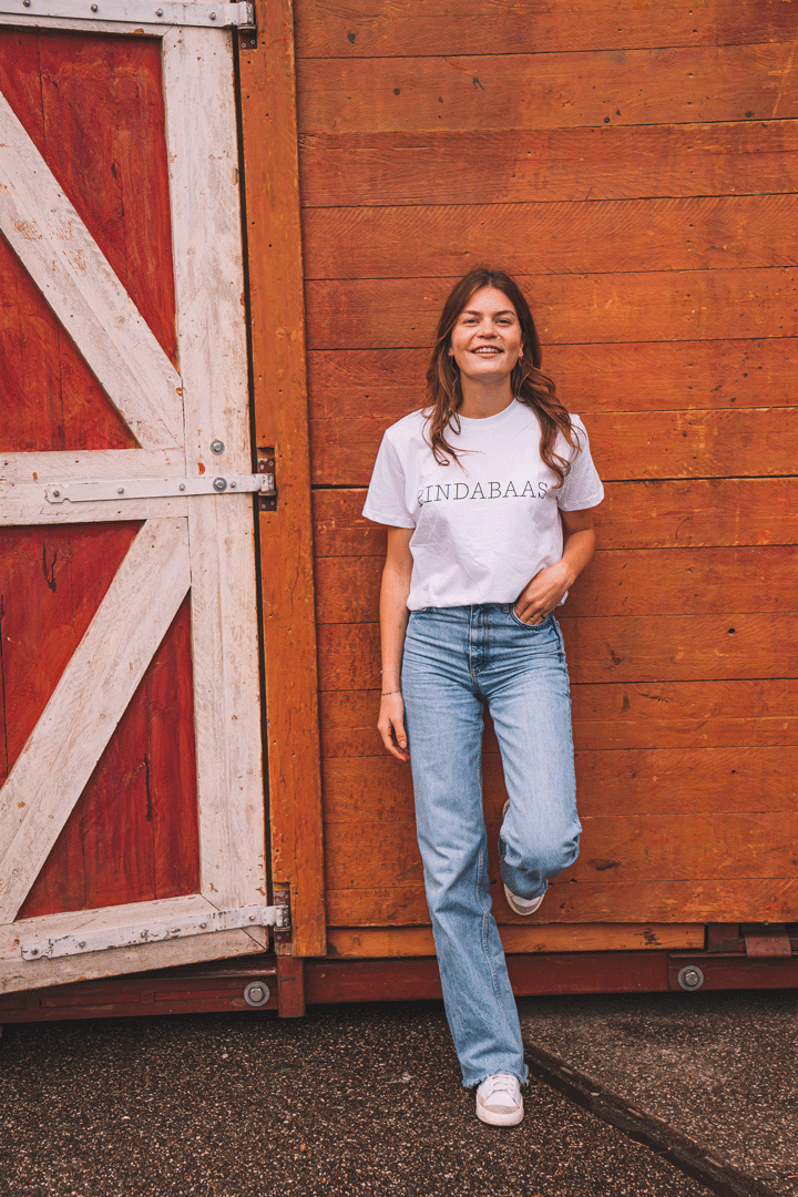 Pindabaas T-Shirt wit - de pindakaaswinkel