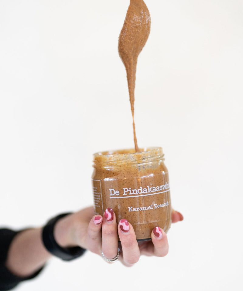 karamel zeezout pindakaas
