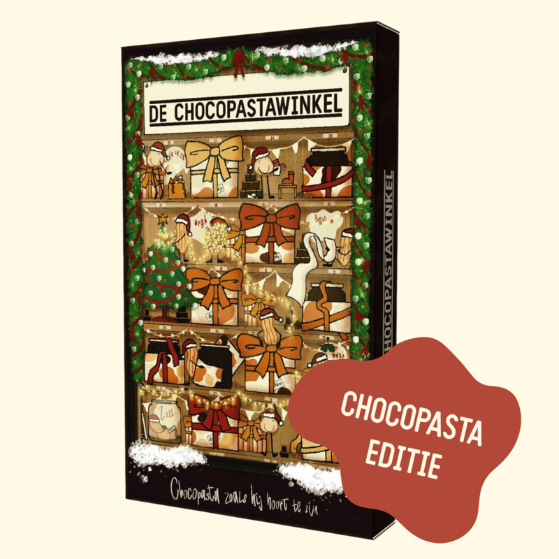 24 smaken chocopasta in een warmhartige adventskalender