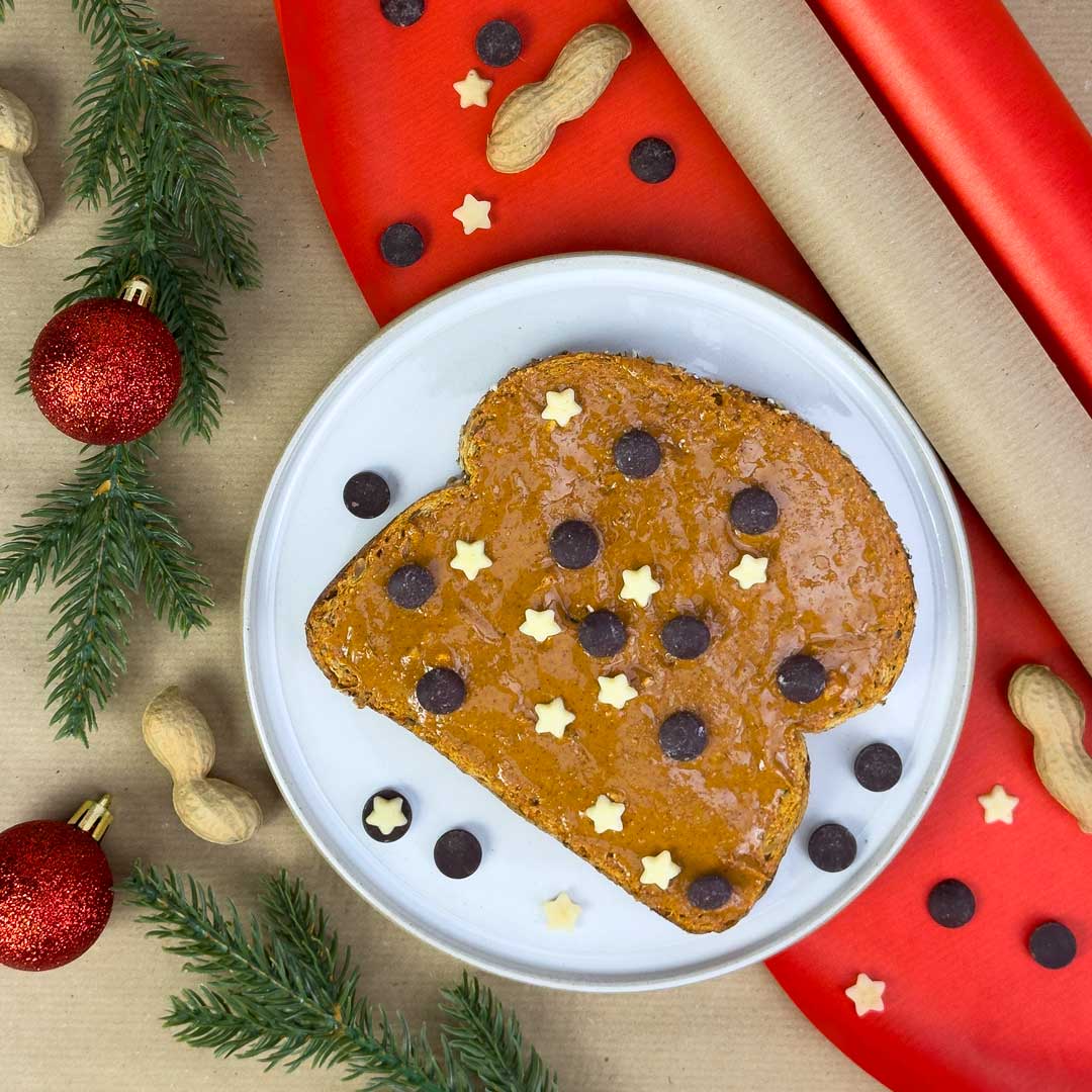 broodbeleg kerst pindakaas